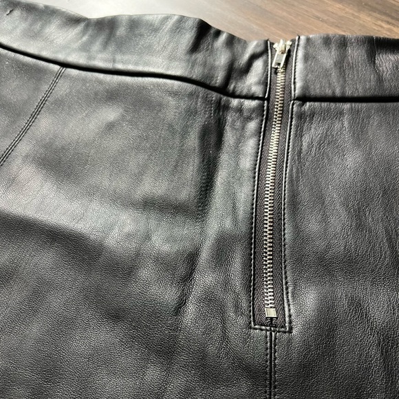 GILBERT vegan leather skirt with woven grommet detail - Picture 11 of 11